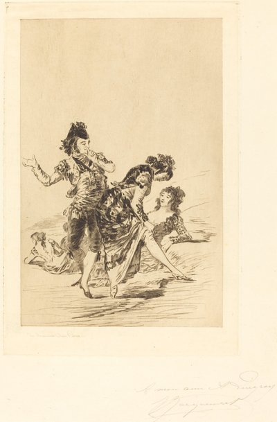 Cena espanhola de Jules Ferdinand Jacquemart after Francisco de Goya