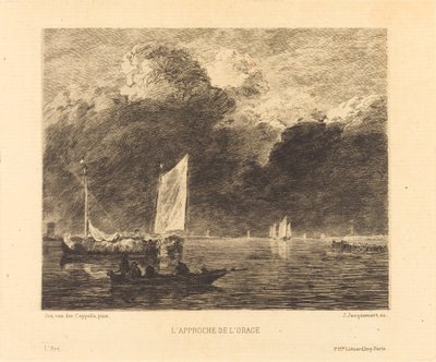 A aproximação da tempestade de Jules Ferdinand Jacquemart after Jan van de Cappelle