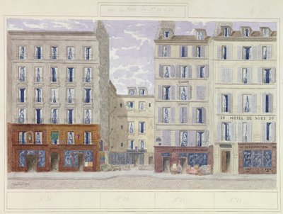 No.20 a No.26 rue du Four, Paris, França, 1893 (wc no papel) de Jules Gaildrau