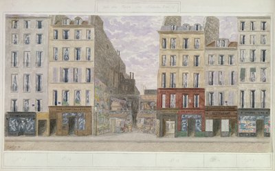 No.8 a No.16 rue du Four, Paris, França, 1893 (wc no papel) de Jules Gaildrau