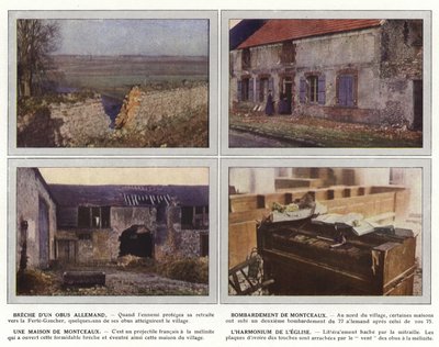 Breche De Uma Casca Alemã, Bombardeio De Montceaux, Uma Casa De Montceaux, O Harmonium Da Igreja de Jules Gervais Courtellemont