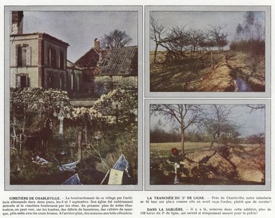 Cemitério de Charleville, o Tranchee do 2º da Linha, no Sabliere de Jules Gervais Courtellemont