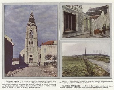 A Igreja de Barcy, Barcy, Tranchees Francaises de Jules Gervais Courtellemont