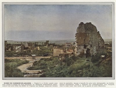 Ruínas de Clermont-en-Argonne de Jules Gervais Courtellemont