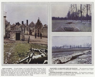 Soisy-aux-Bois, fatias alemãs perto Chapton, grandes fatias alemão Soisy de Jules Gervais Courtellemont