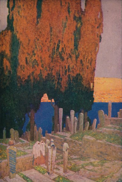 No cemitério de Eyub, no Corno de Ouro, 1913 de Jules Guerin