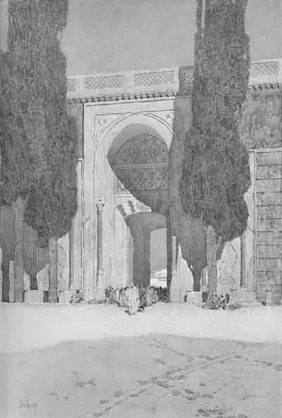 O Portão Real que conduz ao antigo Seraglio, 1913 de Jules Guerin