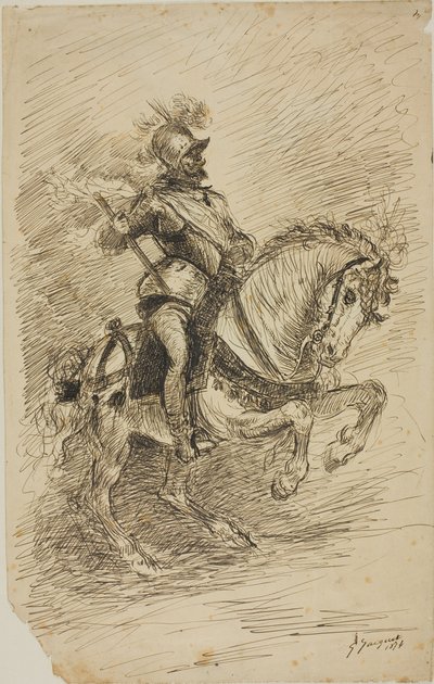 Cavalheiro a cavalo de Jules Jacquet