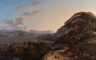 Vista de Sassenage 1857 (Óleo sobre tela) de Jules Jean Baptiste Guedy