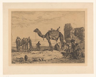 Paisagem com camelos perto das ruínas
Sous les murs de Téhéran (Perse) de Jules Joseph Augustin Laurens (signed by artist)