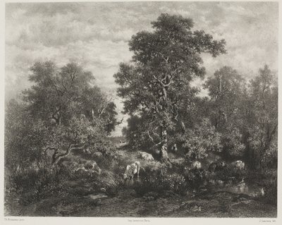 A lagoa, segundo Théodore Rousseau (1812-67) de Jules Joseph Augustin Laurens