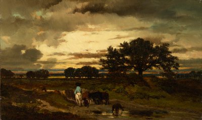 pôr do sol de Jules Louis Dupré