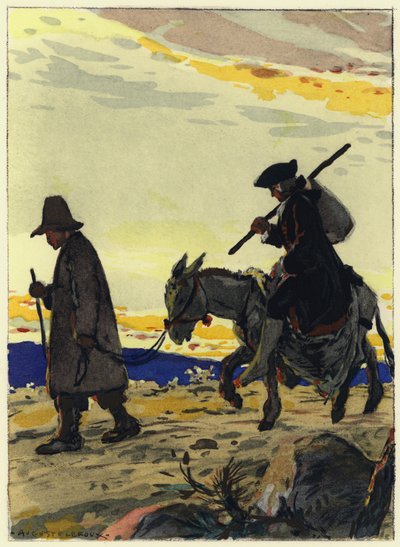 Ilustração para as memórias de Casanova (litografia a cores) de Jules Marie Auguste Leroux