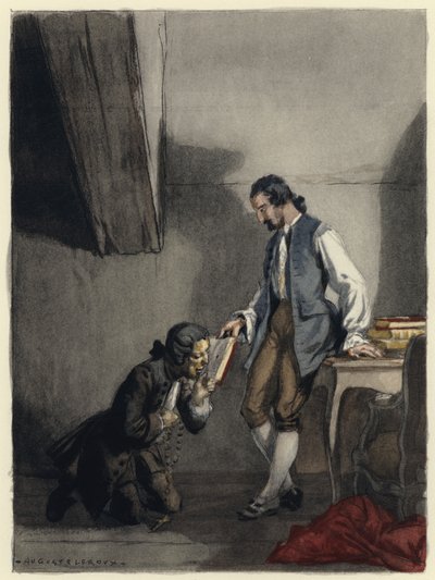 Ilustração para as memórias de Casanova (litografia a cores) de Jules Marie Auguste Leroux