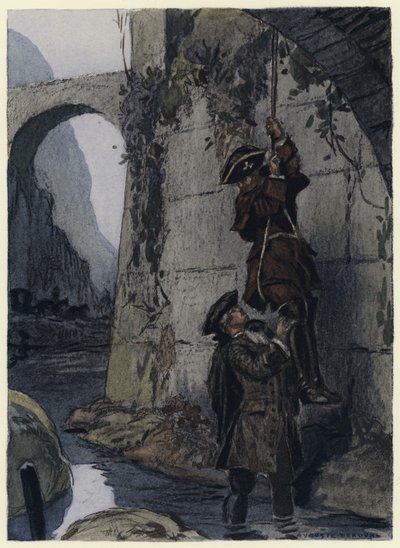 Ilustração para as memórias de Casanova (litografia a cores) de Jules Marie Auguste Leroux