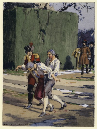 Ilustração para as memórias de Casanova (litografia a cores) de Jules Marie Auguste Leroux