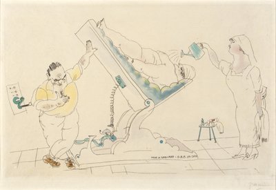 Salão de beleza - "poupar" de Jules Pascin