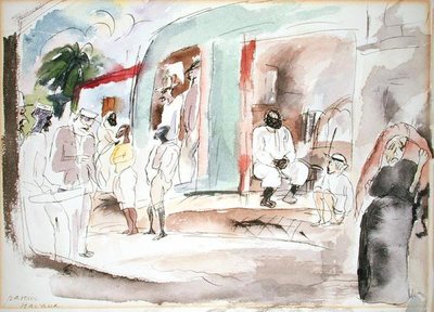 Havana (aguarela sobre papel) de Jules Pascin