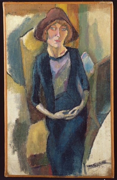 Hermine David em azul, 1916 de Jules Pascin