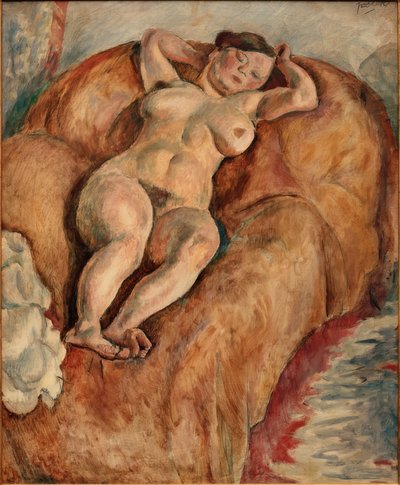 Mulher nua reclinada de Jules Pascin