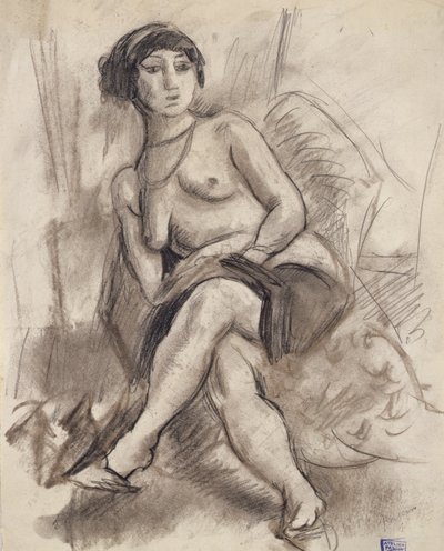 Modelo nu sentado de Jules Pascin