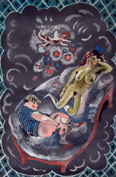 Duas Figuras e Cupido de Jules Pascin