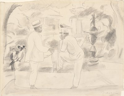 Dois Homens no Parque, Havana de Jules Pascin