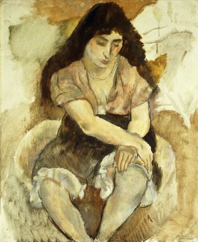 Jovem sentado; Jovem Sentada, 1921 de Jules Pascin