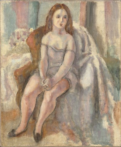 Jovem de camisa branca de Jules Pascin