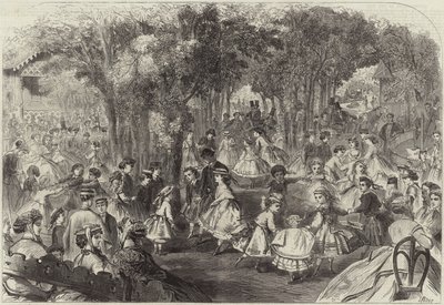 Bola de criança no pré-catalão (gravura) de Jules Pelcoq