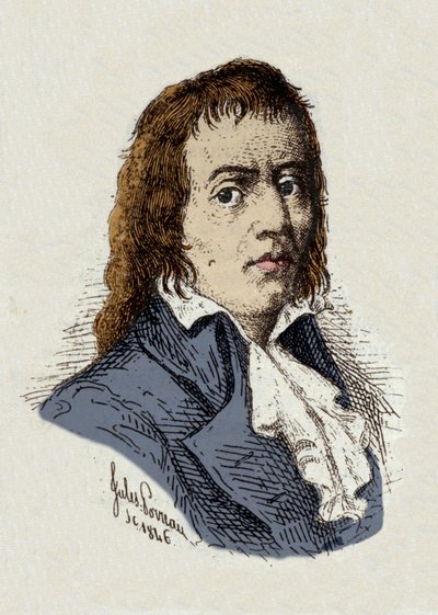 Revolução Francesa: "Retrato de François Babeuf dit Gracchus (1760-1797) Desenho revolucionário" de Jules Porreau de Jules Porreau