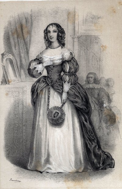 Retrato de Anne Marie de Gonzague de Cleves, Princesa Palatine de Jules and Raunheim Hermann David