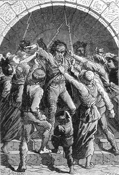 "Death to the Royalists", gravado por Stephane Pannemaker (1847-1930), de 