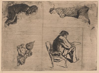 Edmond dessinant (Edmond Drawing, Stenterello, and Other Sketches) de Jules de Goncourt