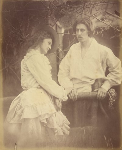 "Ele pensou naquele olhar agudo que a mãe lhe lançou ontem"/"Chamam-me cruel de coração, não me importo com o que dizem" de Julia Margaret Cameron