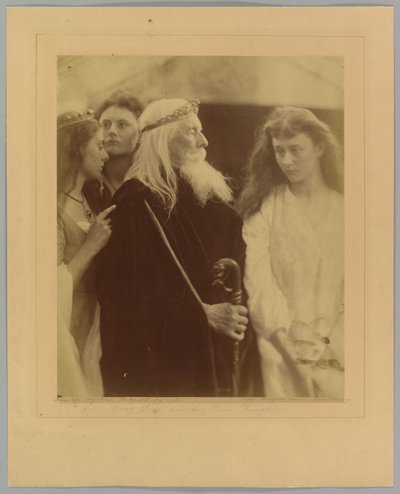 O rei Lear distribui o seu reino pelas suas três filhas de Julia Margaret Cameron