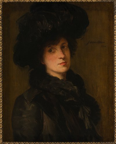 Rapariga de preto de Julian Alden Weir