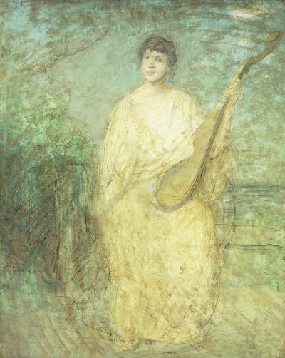 Modelo com alaúde, de Julian Alden Weir