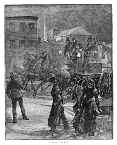 Um alarme noturno, 1886. de Julian Ashton