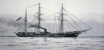 U.S. Sloop of War "Kearsage" da Marinha Federal (gravura) de Julian Oliver (after) Davidson