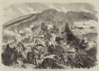O ataque ao Redan, esboçado a partir da Woronzow Road de Julian Portch