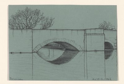 Ponte, presumivelmente no Lago Thun de Julie de Graag (signed by artist)