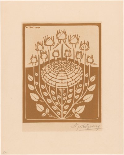 arbusto de rosas de Julie de Graag (signed by artist)