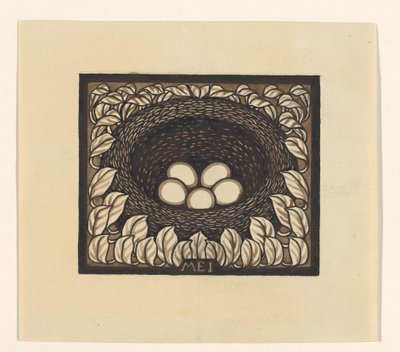 Ninho de aves com ovos
Maio (título original sobre o objecto) de Julie de Graag