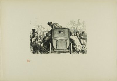 Na Exposição Universal: O visitante encontrará facilmente qualquer meio de transporte para regressar ao seu hotel de Julien Antoine Peulot