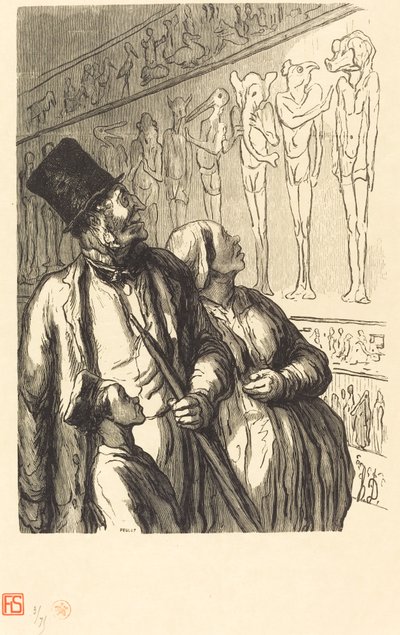 Exposition universelle: Seção egípcia de Julien Antoine Peulot after Honoré Daumier