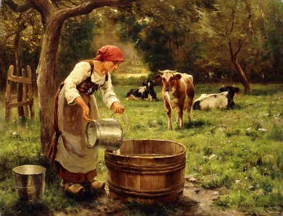 Cuidando das vacas, de Julien Dupre