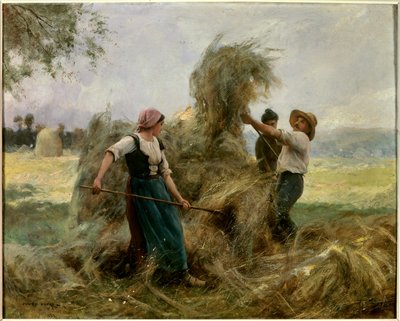 O feno. Pintura de Julien Dupre (1851-1910) de Julien Dupre