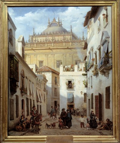 Vista de Sevilha. Pintura de Julien Leopold Boilly (1796-1874) de Julien Leopold Boilly