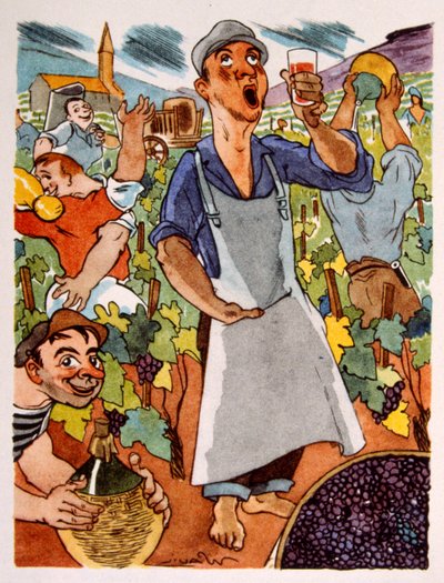 Vinhedo Francês. 1944. Ilustração do Pavilhão Julien de Julien Pavil